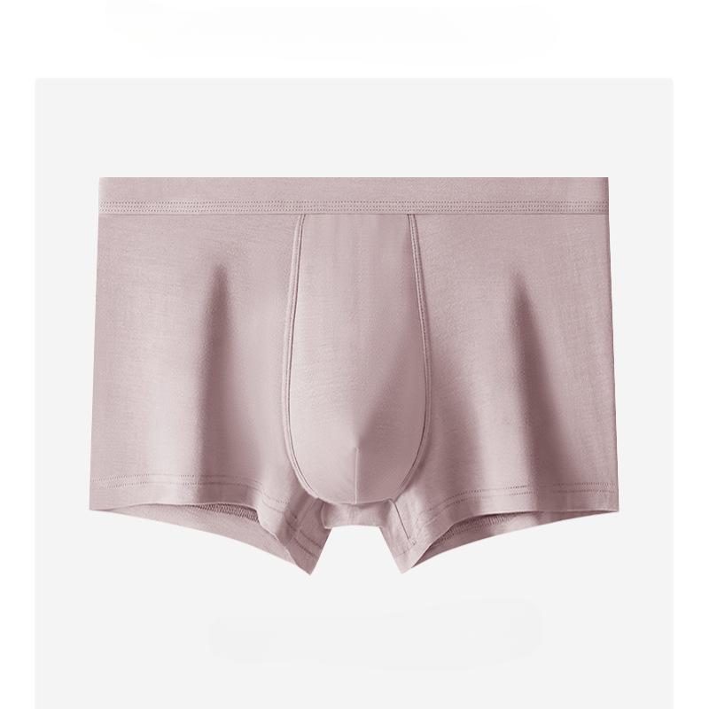 Мужское нижнее белье из модала, антибактериальные шорты-боксеры со средней талией, бесшовные дышащие шорты-боксеры