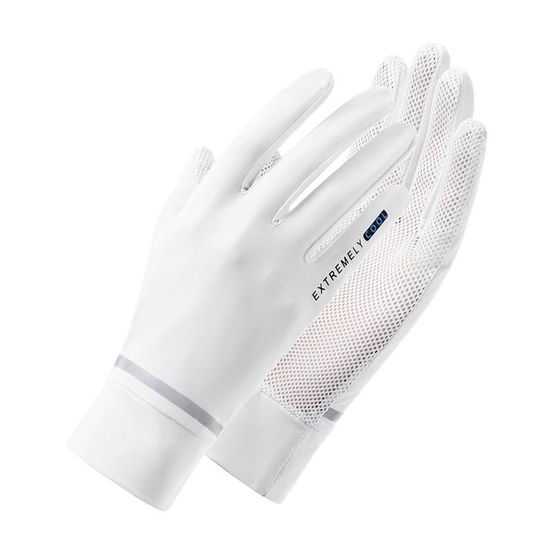 Sun Protection Gloves for Women Summer Flip Top Finger Exposing Outdoor Cycling  Mesh Breathable UV Resistant Touch Screen Thin Gloves