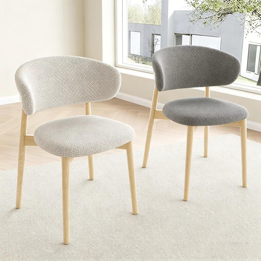 C Shaped Backrest Chair Cover High Elastic Split Wood Chair Protector Dustproof Seat Slipcover For Home Decoration