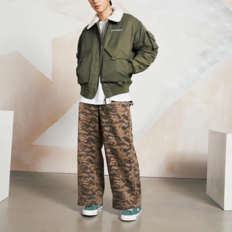 Новые мужские куртки и пальто Converse Зеленые 10026921-A02