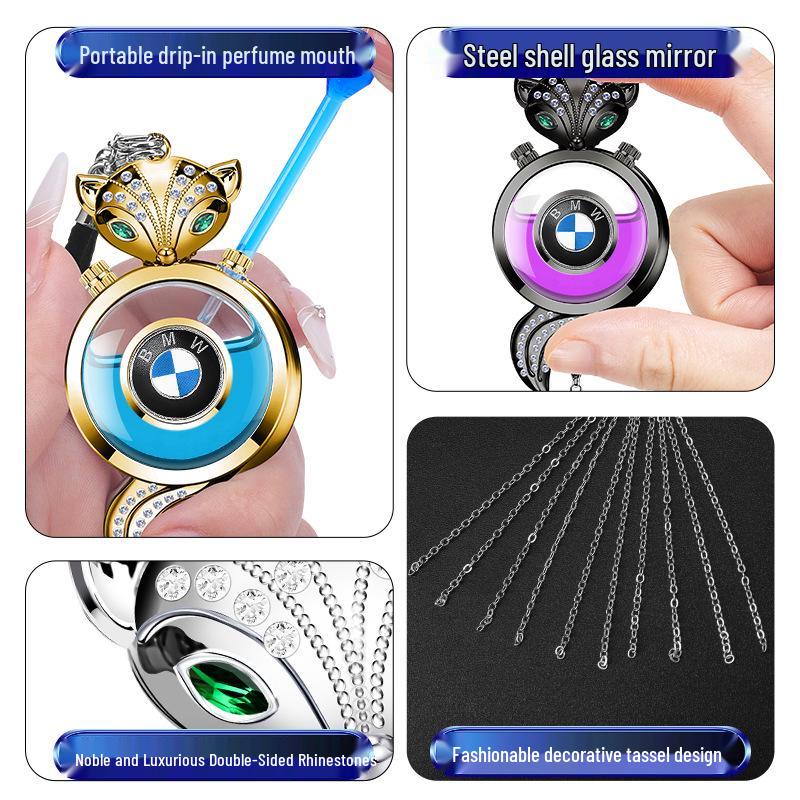 Хрустальный подвесной освежитель воздуха для автомобиля в виде лисы - Подвеска на зеркало заднего вида