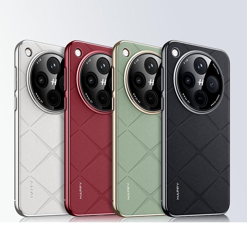 Модный кожаный гальванизированный жесткий ПК чехол-кейс для OPPO Find X8 Pro X7 Ultra