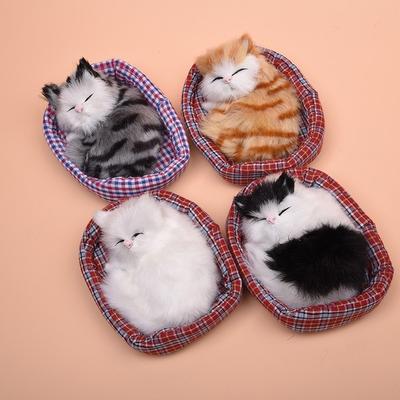 Новые милые имитационные звуки спящих кошек, мягкие плюшевые детские игрушки для украшения подарков