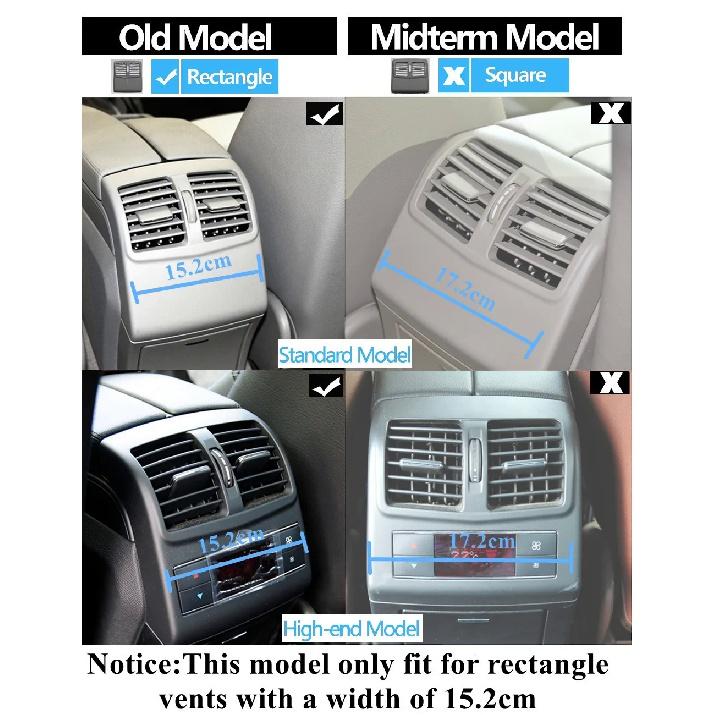 Car Rear Air Conditioner AC Vent Grille Outlet Frame Cover For Mercedes Benz W212 E Class Sedan E200 E260 E280 E300 2009-2011