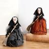 Unique Halloween Witch Broom Decors Stylish Black Witch Broomsticks Display Ornament for Halloween Party Decoration