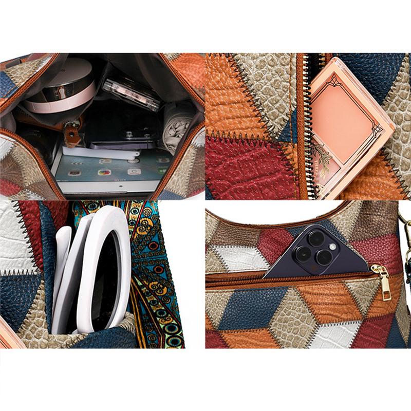 Пэчворк Сумка через плечо Контрастные цвета Высококачественная Сумка Женская сумка Дизайнерская Роскошная Сумка Кроссбоди Женская Сумка-мессенджер Тоут CLE