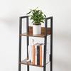 VASAGLE Ladder Shelf, 5-Tier Narrow Shelf, Bookshelf for Home Office, Living Room, Bedroom, Kitchen, Industrial, Rustic Brown and Black LLS109B01