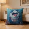JJeff The Land SShark Pillow Case Cushion Cover Throw Pillow Case For Car Sofa