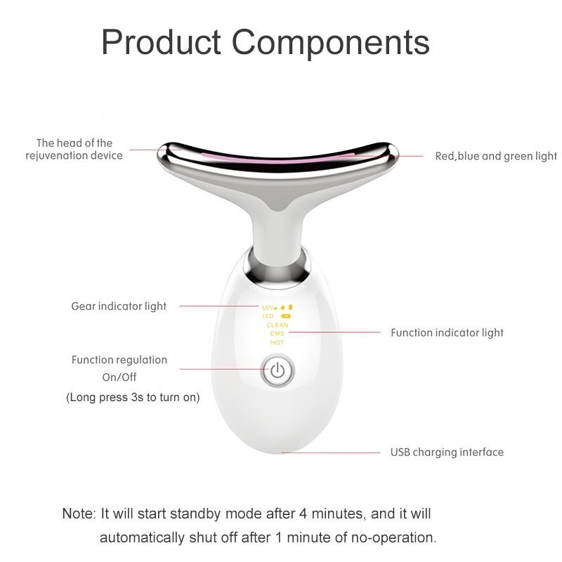 Anti Wrinkle Beauty Device LED Lights Photon Therapy Skin Tighten Portable Intense Pulsed Light Neck Face Wrinkle Remover