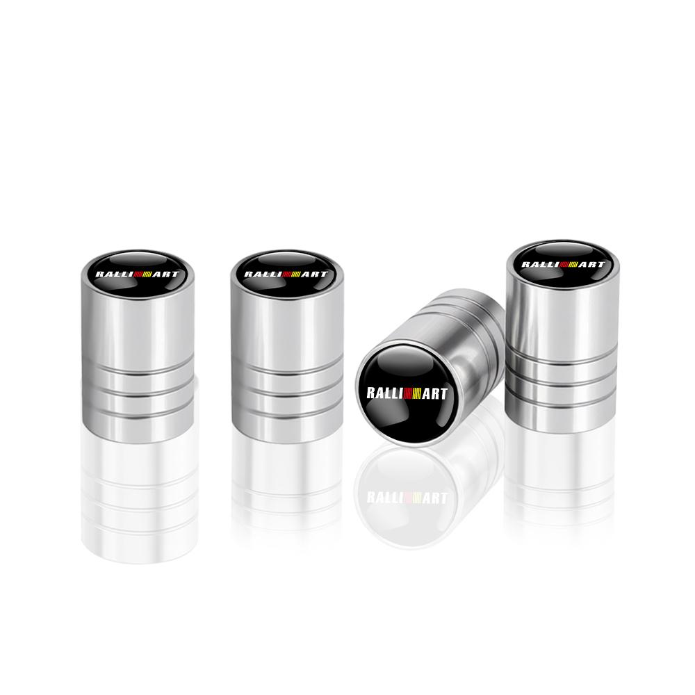 4Pcs 3D Metal Car Wheel Tire Valve Stem Cap Accessories For Mitsubishi 9 Ralliart EX ASX L200 Colt Outlander Pajero Lancer Cross