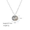 Stainless Steel Guardian Pendant Necklace Irregular Circular Pendant Necklace  For Grandma