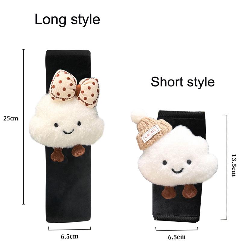 New Cartoon Bow Cloud Car Seat Belt Cover Shoulder Strap Harness Cushion Car Seatbelt Shoulder Pad Protector Auto Neck Support