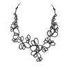 [P0682] - Black 'Batucada' Designer Necklace (Blossom)