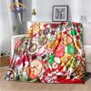 Christmas Series Flannel Cashmere Blanket  Santa Pattern Comfortable Warm Sofa Bed   Gift Blanket