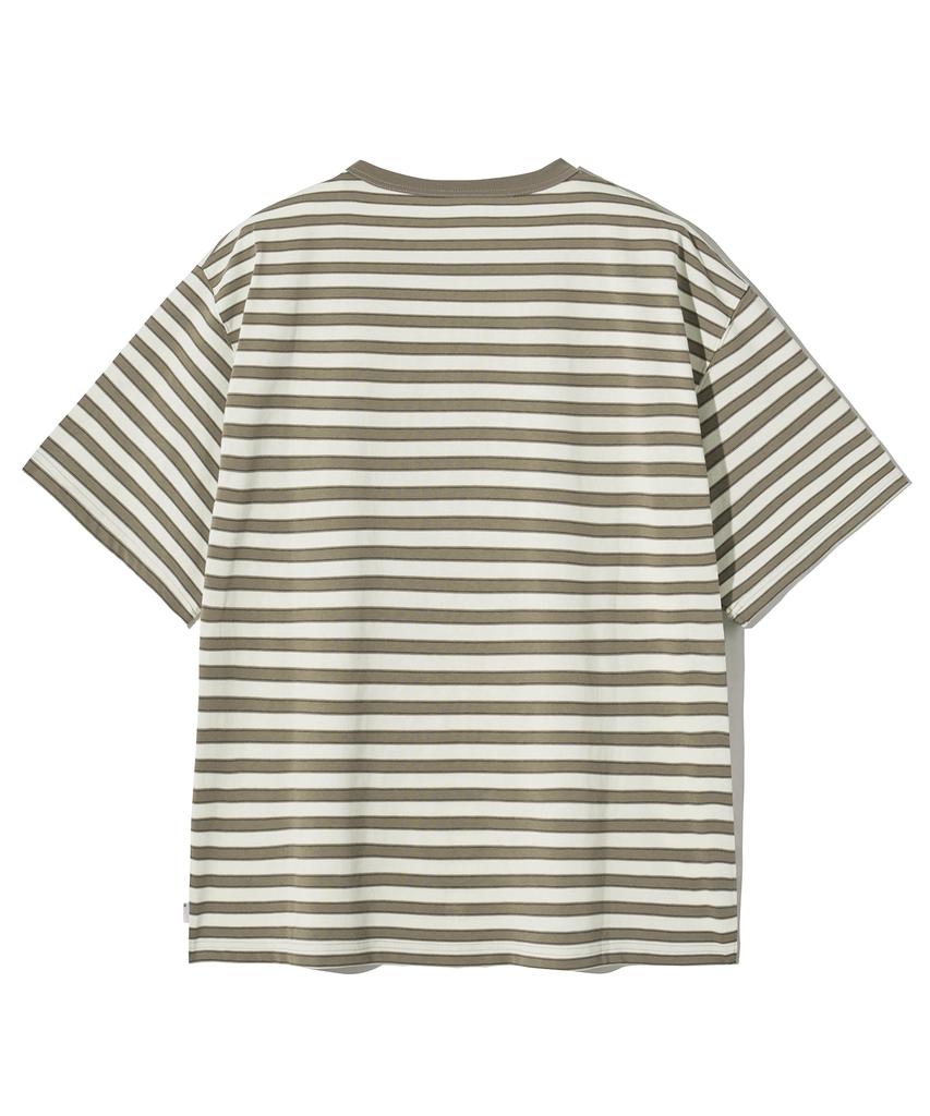FILLUMINATE Semi-Crop Multi-Stripe T-Shirt - Brown