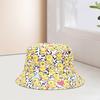 Fisherman Hat Flat Dome Wide Brim Yellow Duck Print Basin Hat Lightweight