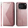 Чехол для iPhone 17 Pro из искусственной кожи с текстурой теленка, чехол-кошелек для телефона с ремешком на запястье