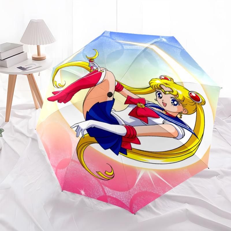 1pc Sailor Moon Umbrella, Sun Protection, And UV Shielding. It Has Eight Sturdy Ribs for Outdoor Use And Perfect As a Holiday Gift