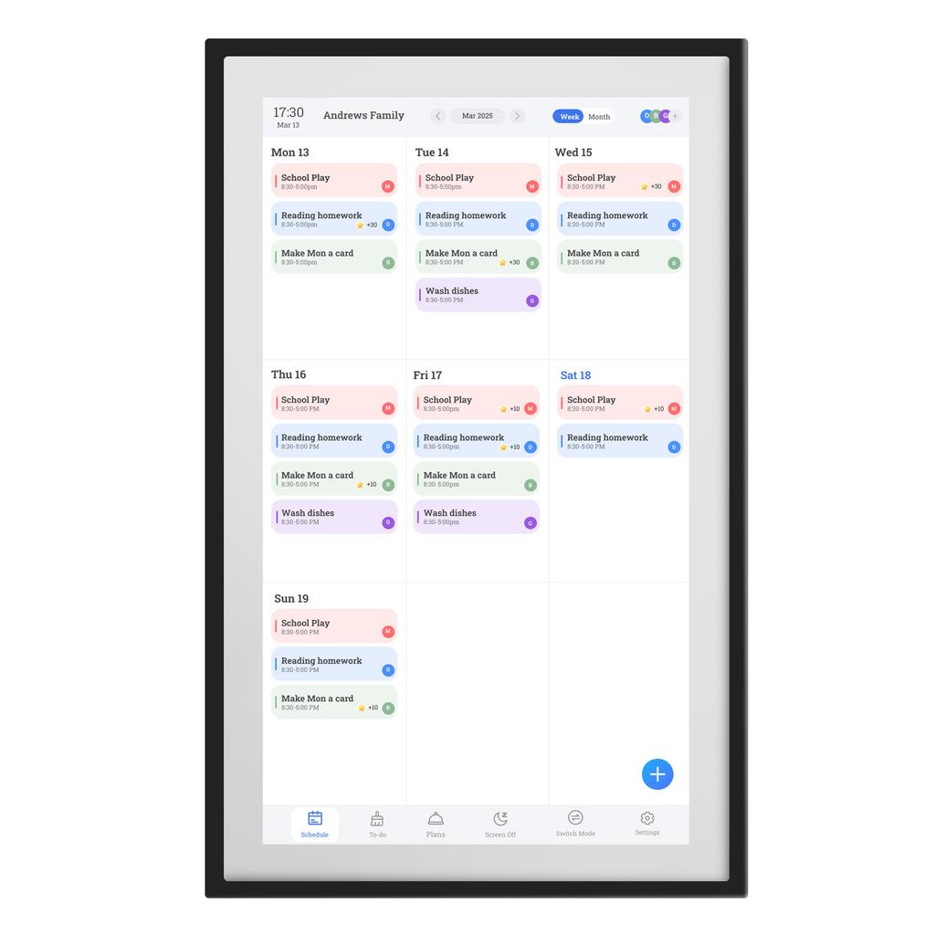 15,6-дюймовый настенный планировщик WiFi, цифровой календарь, список дел 1920x1080, умный сенсорный экран, интерактивный дисплей, настенный, настольный