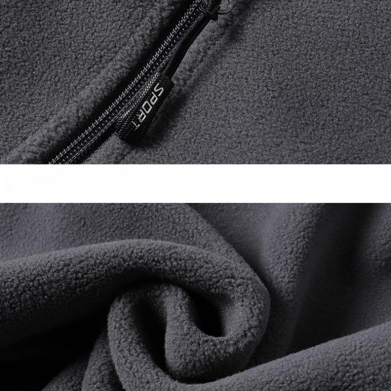 Флисовая куртка большого размера для мужчин Зимняя толстовка из полар-флиса Оверсайз Деловая куртка Джентльмен Стойка воротник