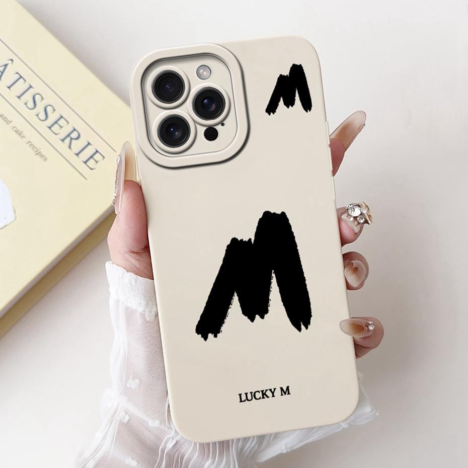 Новый модный чехол для телефона с буквами для iPhone 15 Pro Max 15Pro, мягкие силиконовые ударопрочные чехлы для iPhone15 15ProMax, чехлы-бамперы