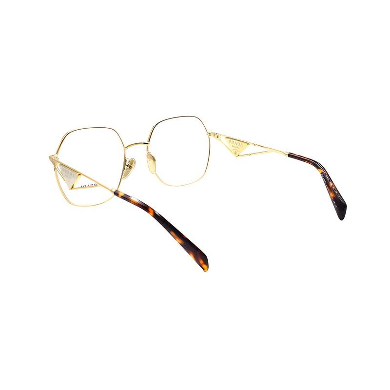Prada CATWALK Series Irregular Shape Holiday Travel Edition Irregular Shape Optical Frame Women's Gold