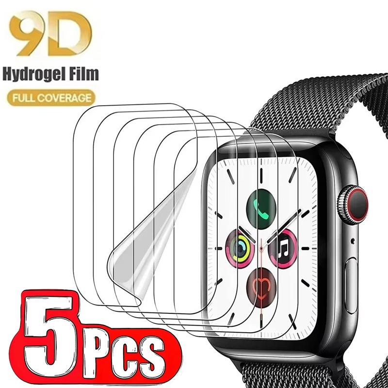 1-5 шт. Защитная пленка для Apple Watch 9 8 7 6 38 мм 40 мм 42 мм 44 мм 41 мм 45 мм Защитное стекло для iWatch Series Ultra 3 2 1 49 мм