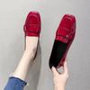 Fashion Women's Shoes Black Loafers Leather Slip On Red Female Footwear Fashion 2024 Walking Original With Stylish Trends 39 Urban