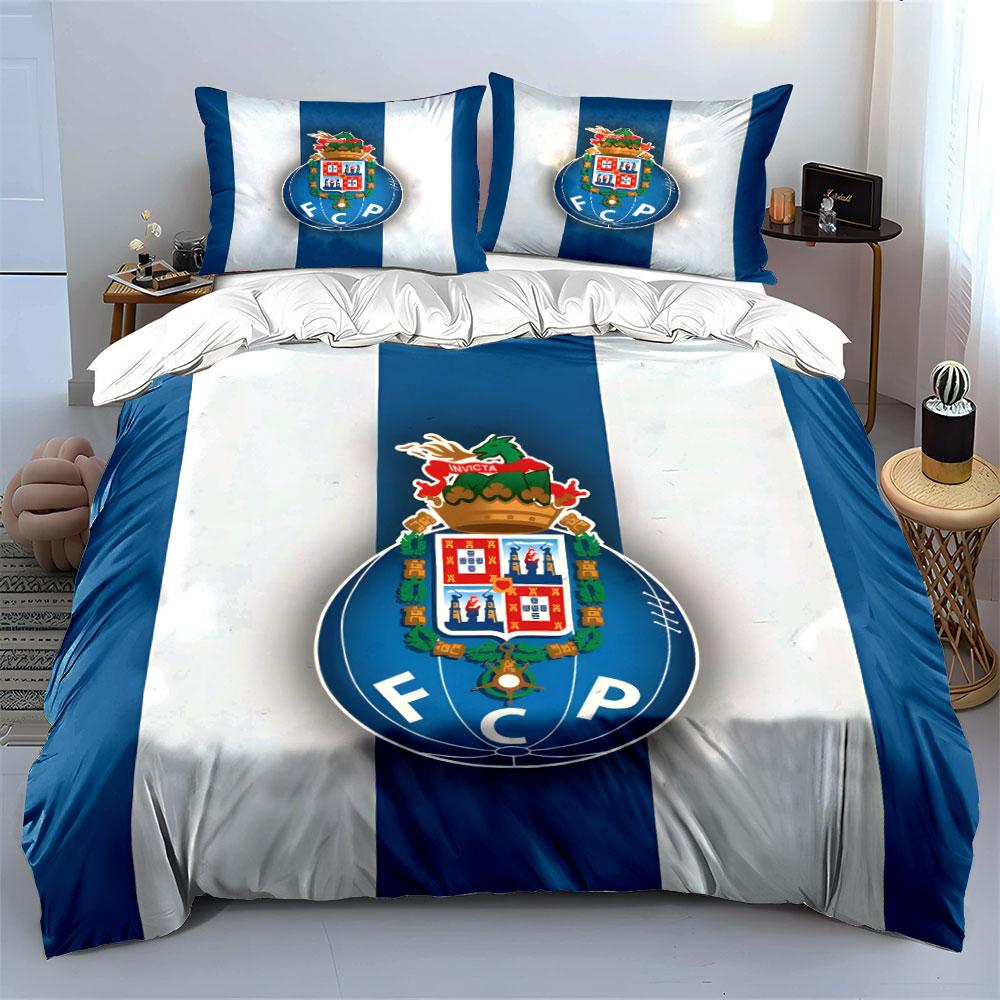 Blue stripes, FCP crest. Bedding sets Duvet cover sets Duvet covers Pillowcases(1 * Duvet Cover 2 * Pillowcases without duvet insert)