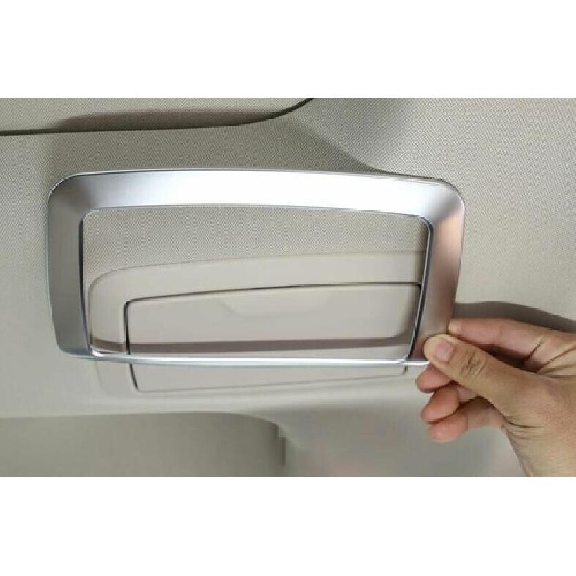 Car Rear Makeup Mirror Panel 18-22 For BMW 5 Series G30 Cover Trim Matte Silver