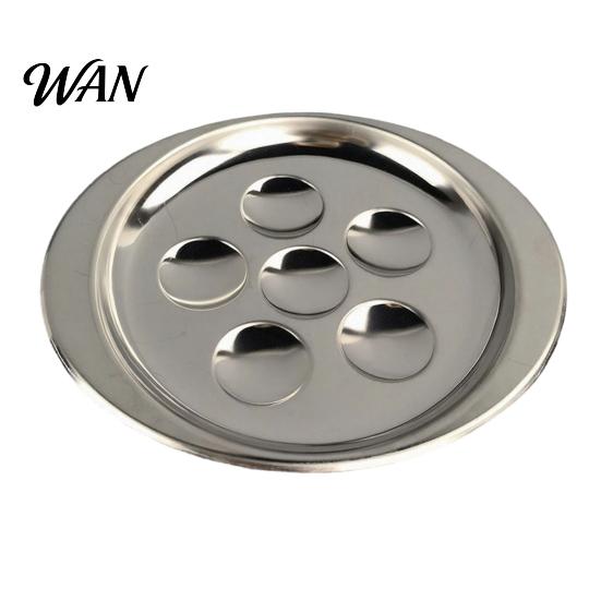 Snail Eating Set Stainless Steel Escargot Plate with Forks, 6/12 Hole Gratin Dish for Oven, Serving Tray Non-Slip Grooves, Elegant Appetizer Seafood,