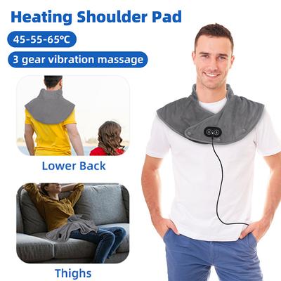 Электрический массажный платок для шеи и спины, плечевой вибрационный массажер, греющий шарф, сохраняющая тепло накладка для плеч и спины