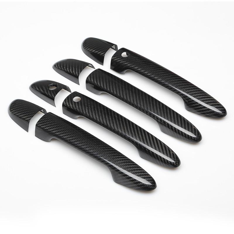 Для Mazda 2 2008-Mazda 3 2010-Mazda 6 2007-Стайлинг из углеродного волокна, хромированная крышка автомобильной дверной ручки, автомобильные аксессуары