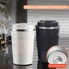 380ML Coffee Cup Large Capacity Good Sealing Leak-proof Non-slip Stainless Steel Vacuum Insulated Water Mug Home Supply