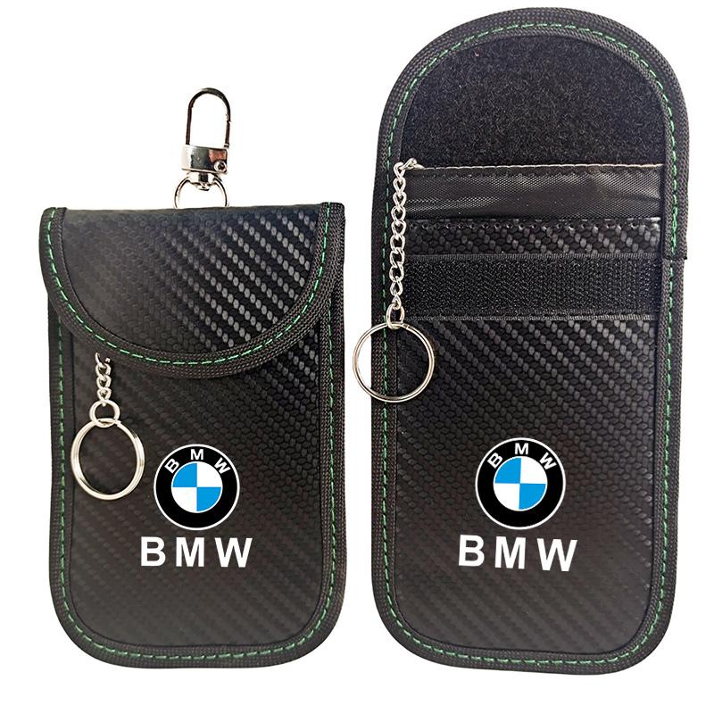Car Key Case Signal Blocker Bag RFID Shielding Pocket Key Protector Anti-Theft Pouch For BMW E46 X1 X2 X3 X4 F48 G01 E83 F30 M IMNOV1