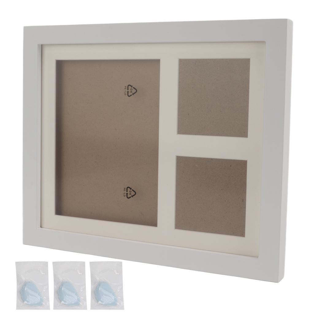 Pet Pawprint Picture Frame Pure Natural Pine Wood DIY Handprint Footprint Keepsake Kit for Creating