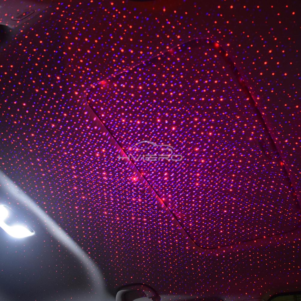 Автомобильный Светодиодный Светильник Звездное Небо для Салона Мини LED 5V Проектор Звездной Атмосферы Декорация USB Ночной Фонарик Домашний Декор Галактическая Лампа