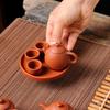 Mini Purple Sand Children's Set Handle Pot Small Teapot Fingertip Pot Tea Pet Pot Can Be Placed To Raise Xishi Small Kung Fu Tea Set