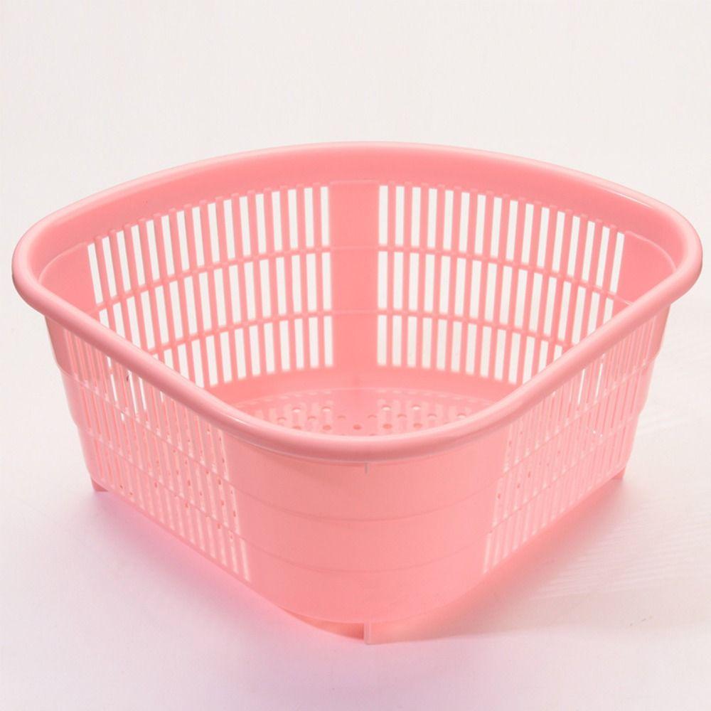 Contrasting Colors Triangular Sink Drain Basket Durable Vegetable Drain Basket