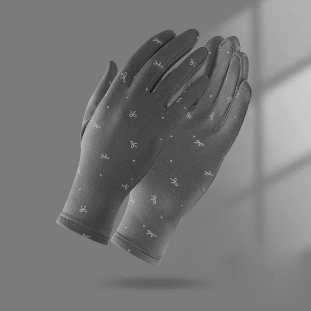 Full Finger Winter Gloves Bow Printed Skiing Gloves New Full Finger Gloves Girls