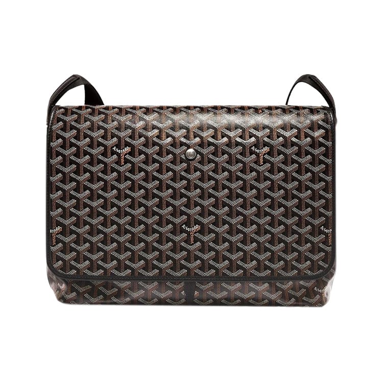 Goyard Канвасная сумка-мессенджер с кожаными вставками CAPETIEN, сумка через плечо, кросс-боди, средняя, унисекс, черная CAPETIMMLTY-01CG01P