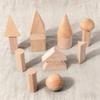 DIY Solid Wooden Geometric Building Blocks-Montessori Early Learning Educational Toy Enhances Spatial Thinking&Hands Creativity