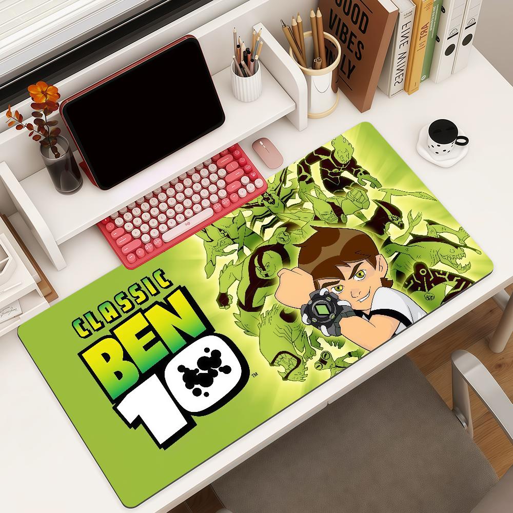 Cartoon B-Ben 10 Mouse Pad Square Office Gaming Desk Mat Waterproof Non-Slip Rubber Decorative