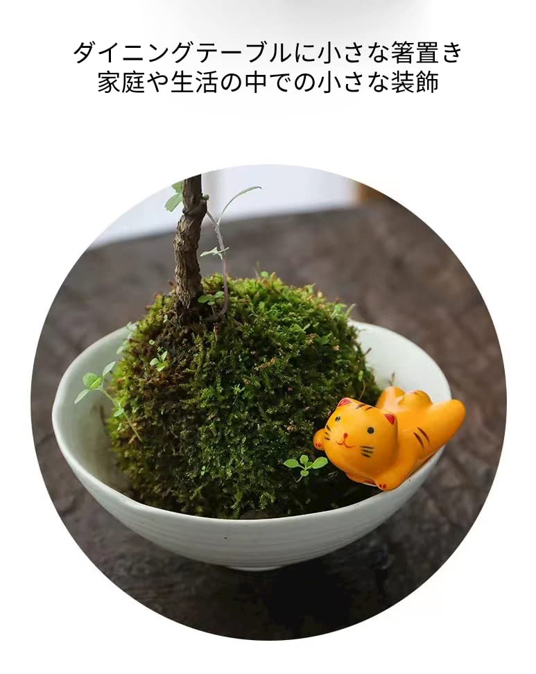 AEOLK Cute Decorative Cat Chopstick Ceramic Chopstick Suitable for Dining and Rests, Rests, 5-Pack, Family, Study, Table, Izakaya.