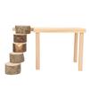 Hamster Climb Platform Decorative Wooden Small Pet Playing Activity Playground with Round Ladder
