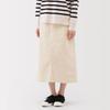 MUJI Women's Stretch Corduroy Narrow Skirt, BE1XWA5A, Ivory, XXL