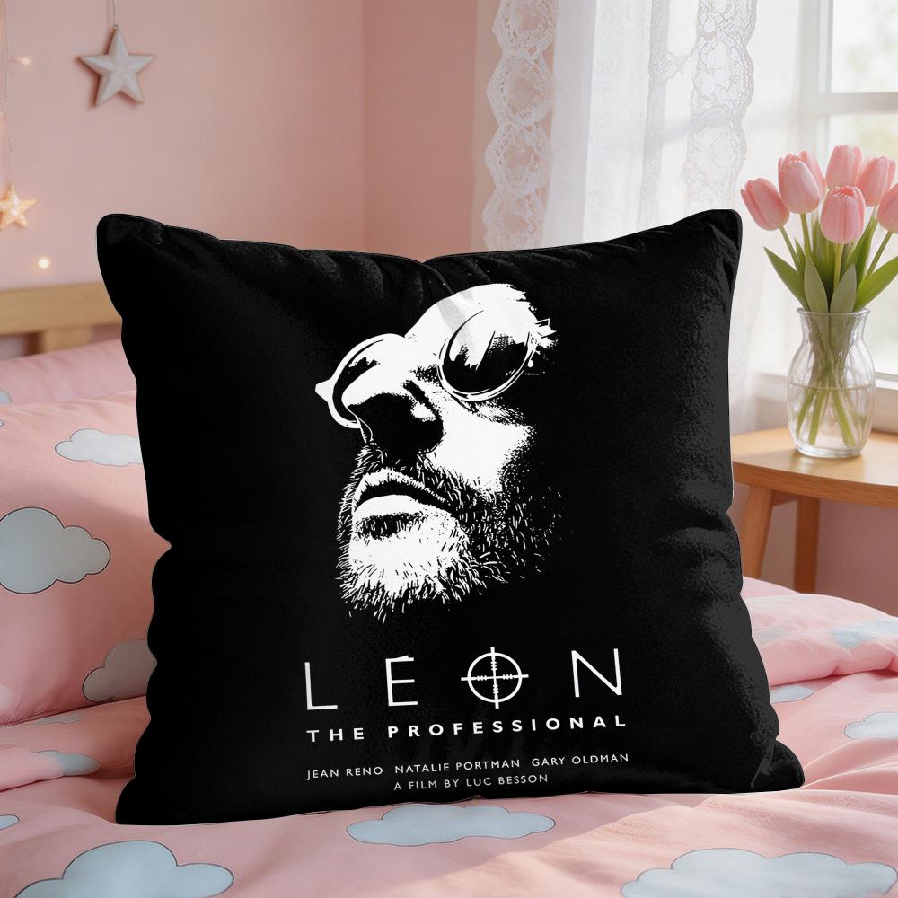 LLeon PPoster Classic Film Cushion Cover Square Short Plush Pillow Case Living Room Sofa Home Decor Funda X