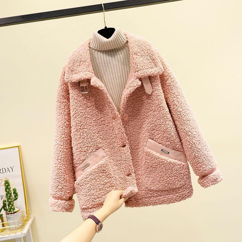Женская осенне-зимняя утолщенная флисовая термокуртка, уличная флисовая куртка из ягненка, термотоп