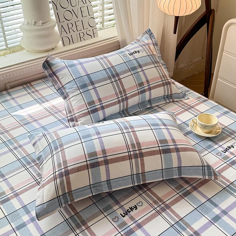 Хлопковые наволочки: Чистый хлопок, простой стиль для дома, общежитий, одноместных и двухместных комнат (Одиночный/Пара)