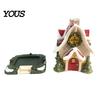 Atmospheric Candlelight Display Piece Christmas Snow House Incense Burner, Backflow Holder, Holiday Ceremony Decoration Items Festive Xmas Desktop